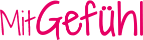 Logo mit der magentafarbenen Aufschrift Mitgefühl